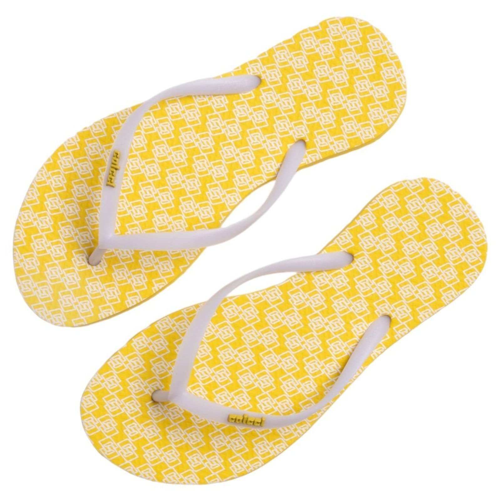 Vista 2 Chinelo Monograma Colcci Amarelo Colcci vermelho