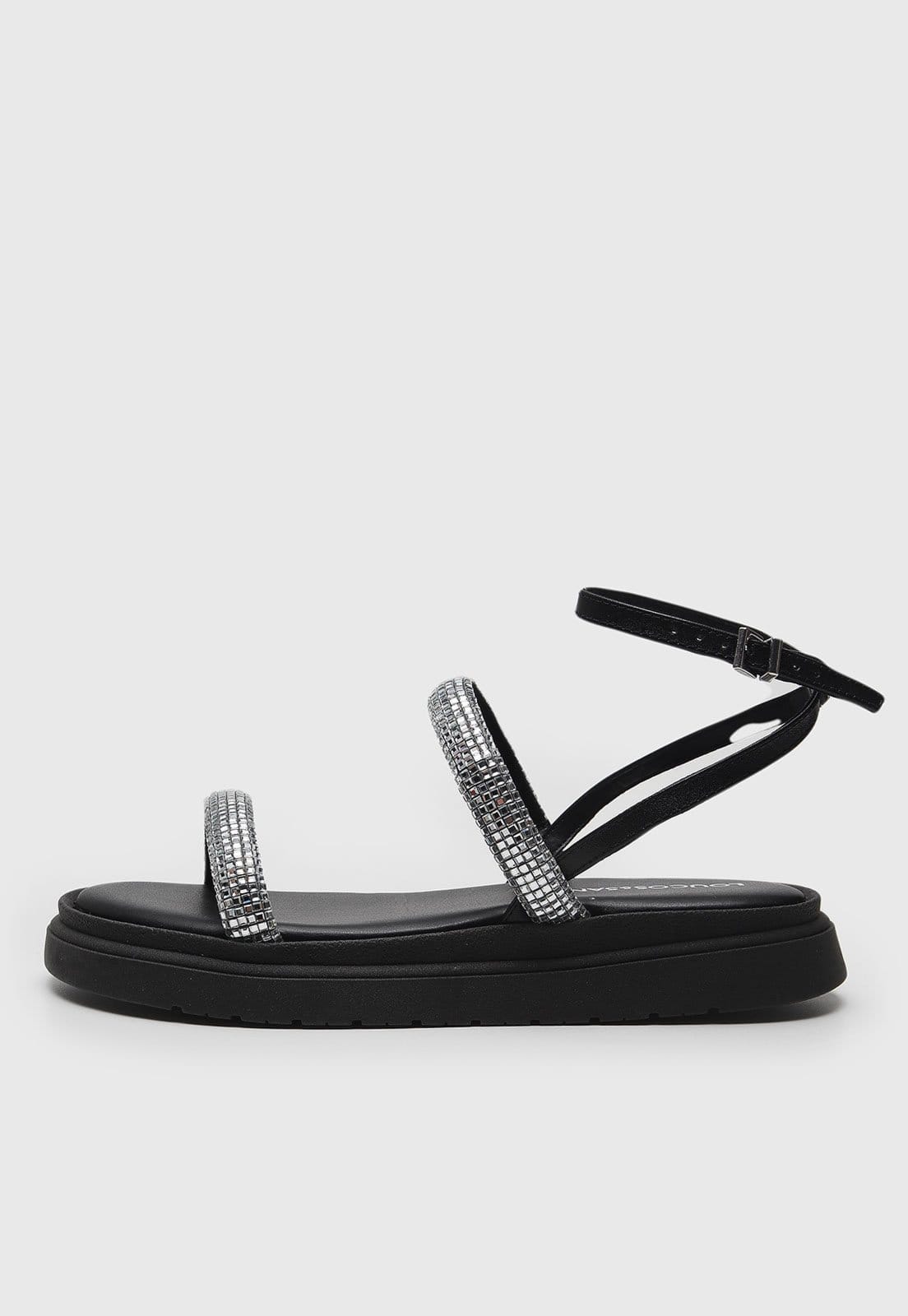 Vista principal Rasteira Loucos E Santos Hotfix Preta Loucos e Santos preto