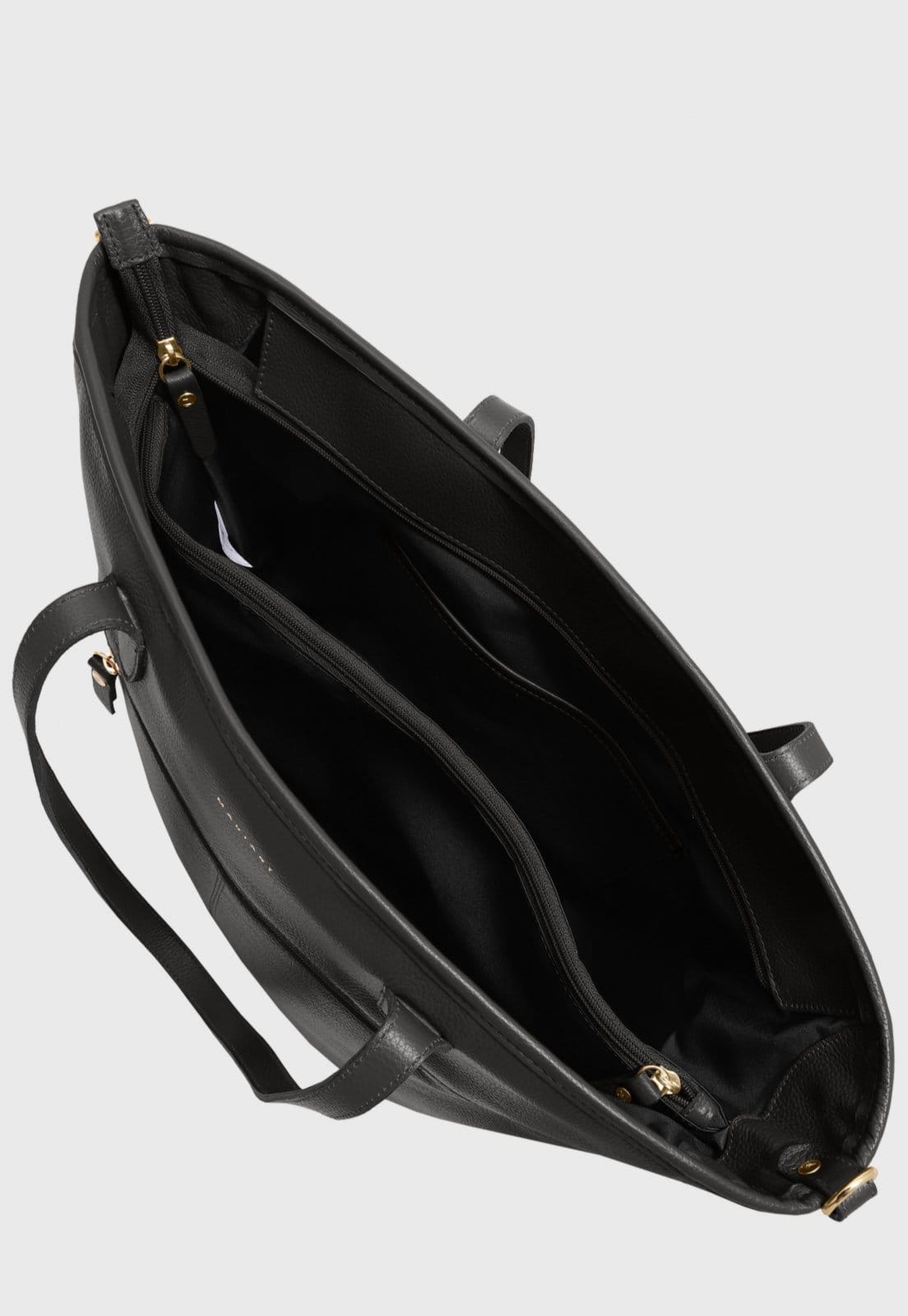 Vista 2 Bolsa Transversal Couro Mariart Papaya Preta Mariart preto