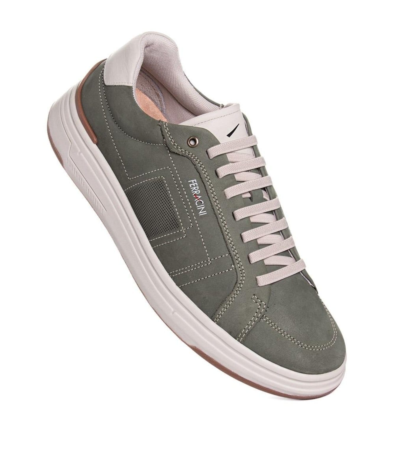 Vista 2 Tênis Ferracini Masculino Locker Couro Verde Incolor FERRACINI incolor verde