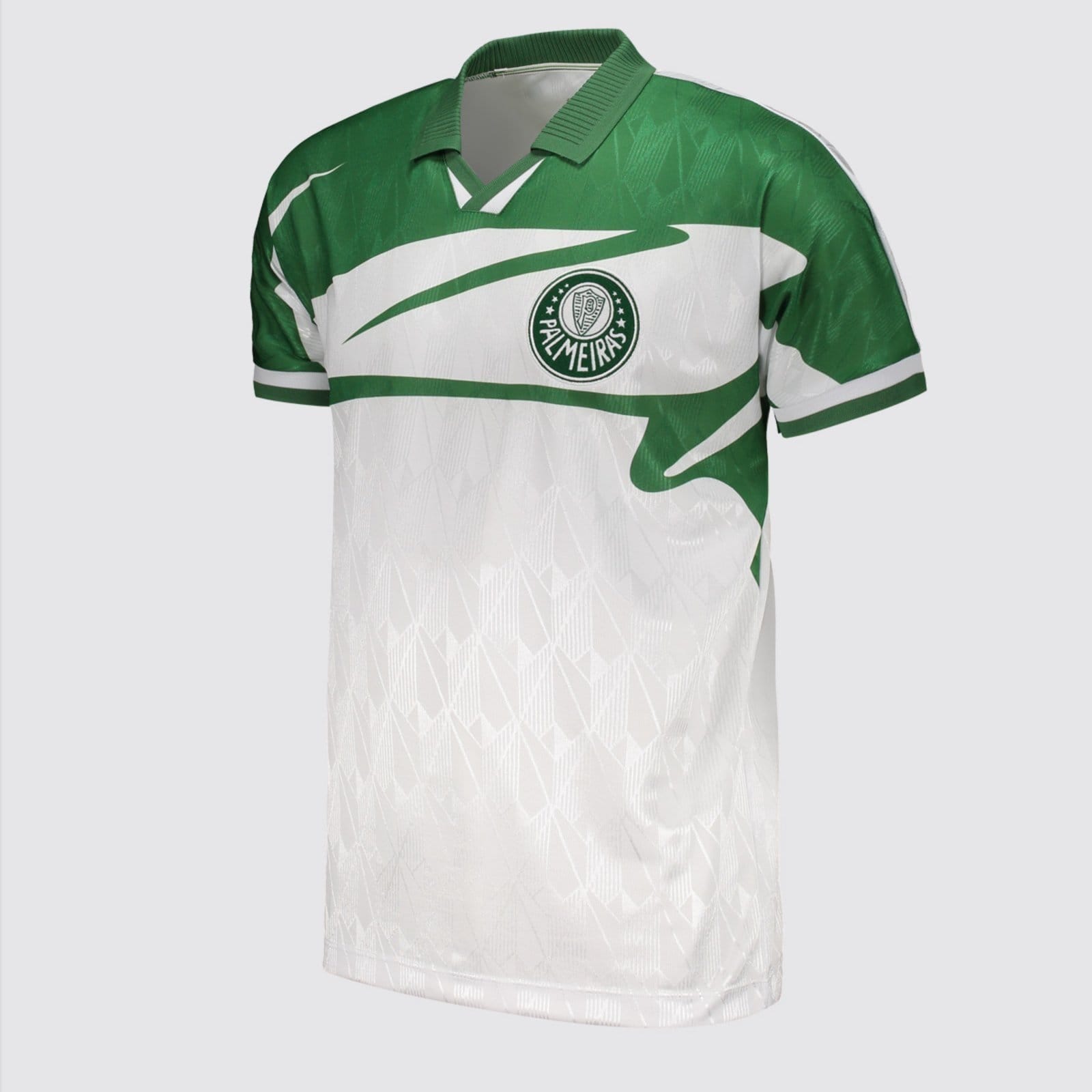 Vista 2 Camisa Palmeiras Retrô 1996 Branca Betel branco