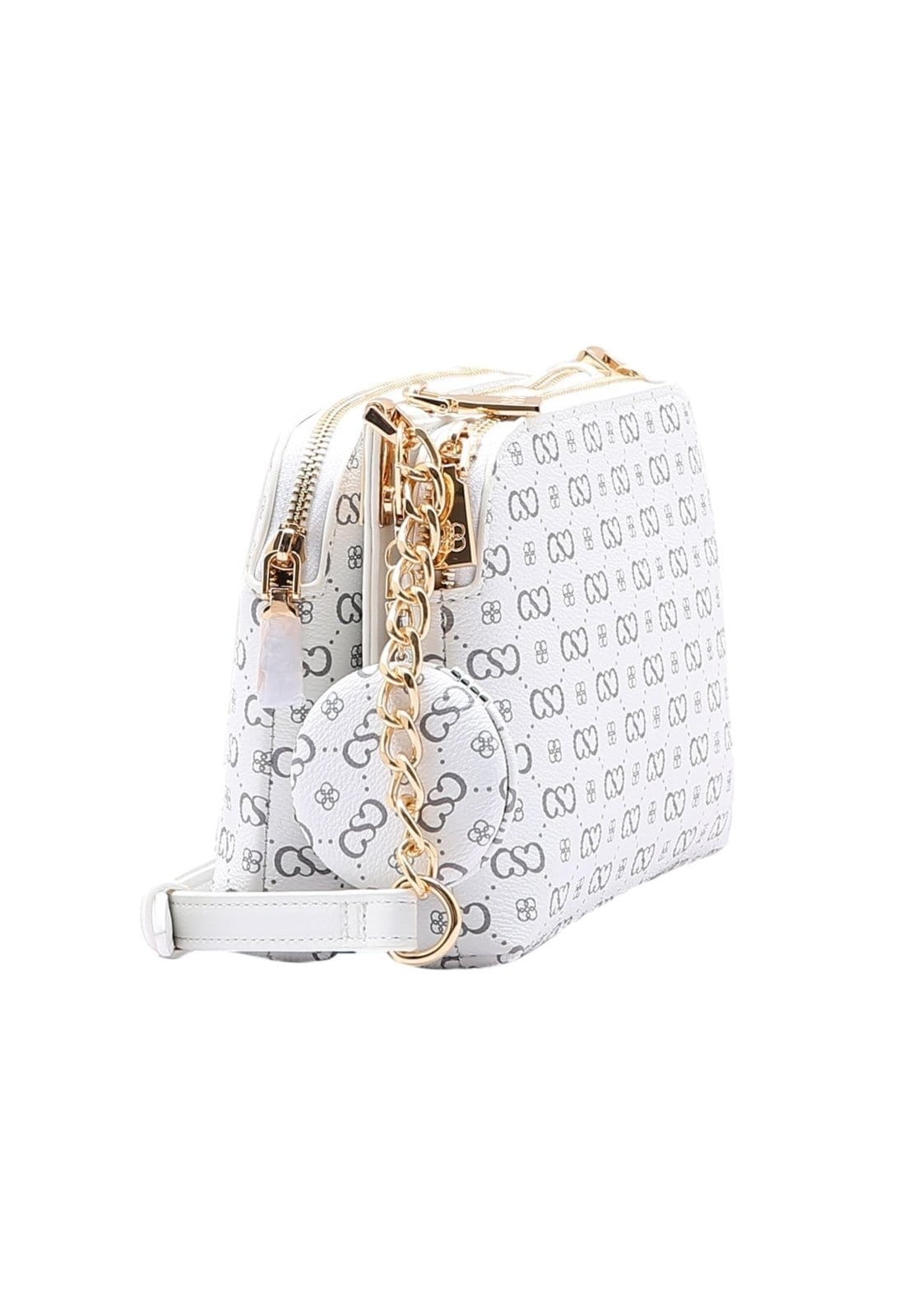 Vista 2 Bolsa Feminina Chenson Original Elegance Luxo Transversal 3485088 Chenson café