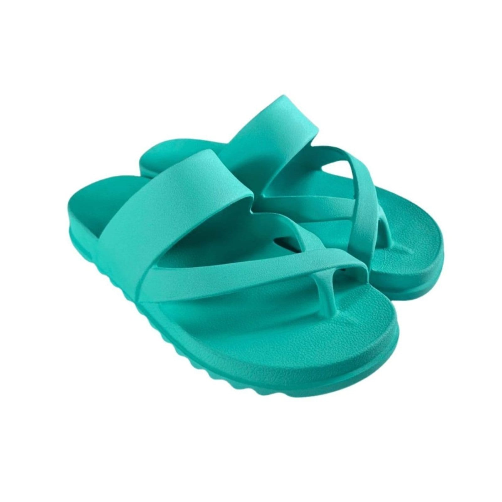 Vista principal Chinelo Feminino Casual Veritimo Sandália Papete Nuvem Leve Conforto Moda Turquesa Veritimo azul