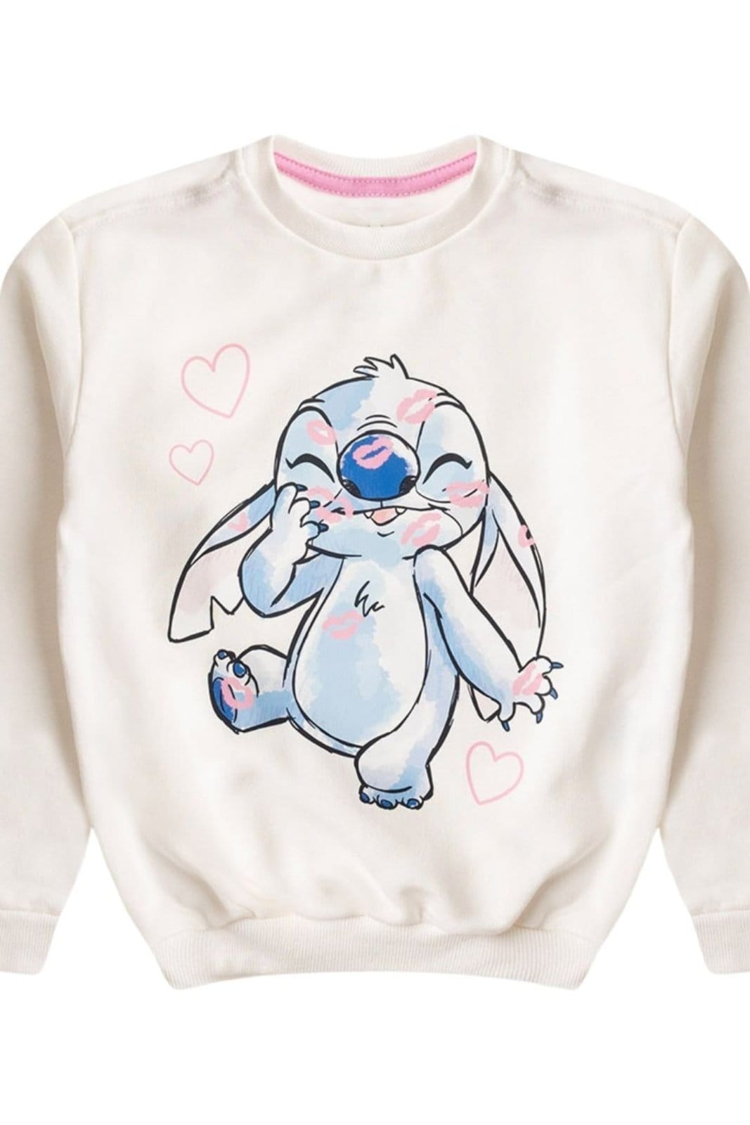 Vista 2 Infantil - Casaco Disney Stitch Off White com Beijinhos Disney off-white white