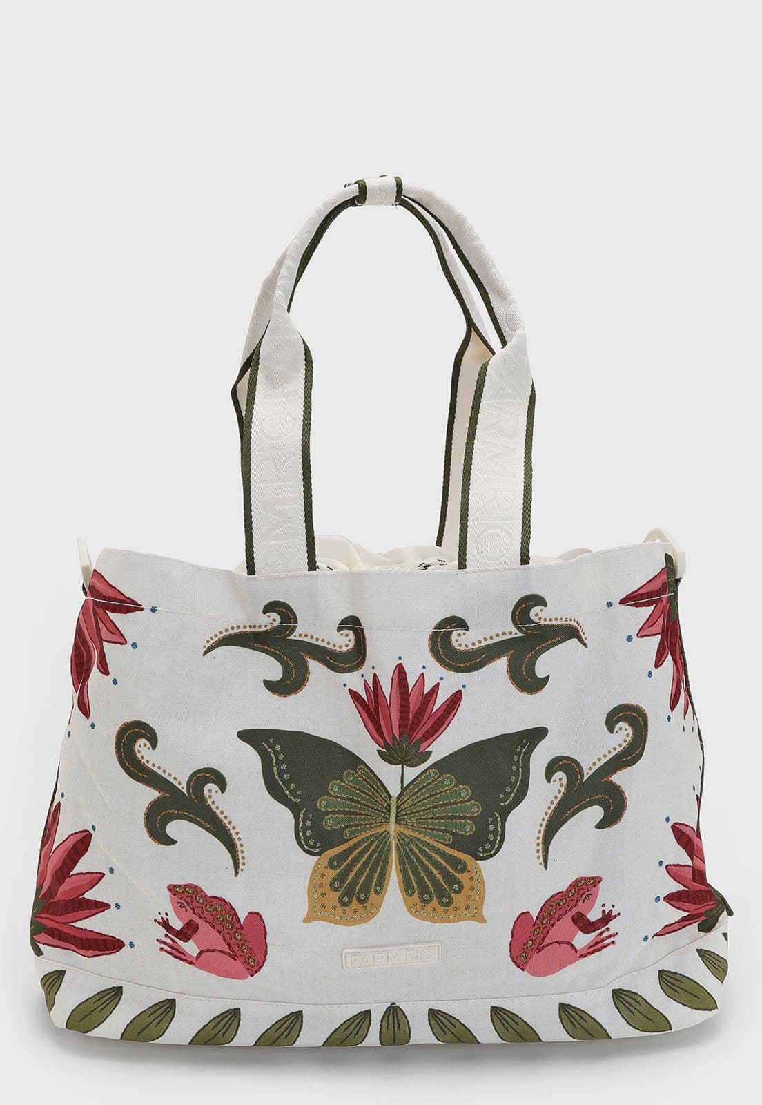 Bolsa Feminina FARM Amazoni Estampada Branca