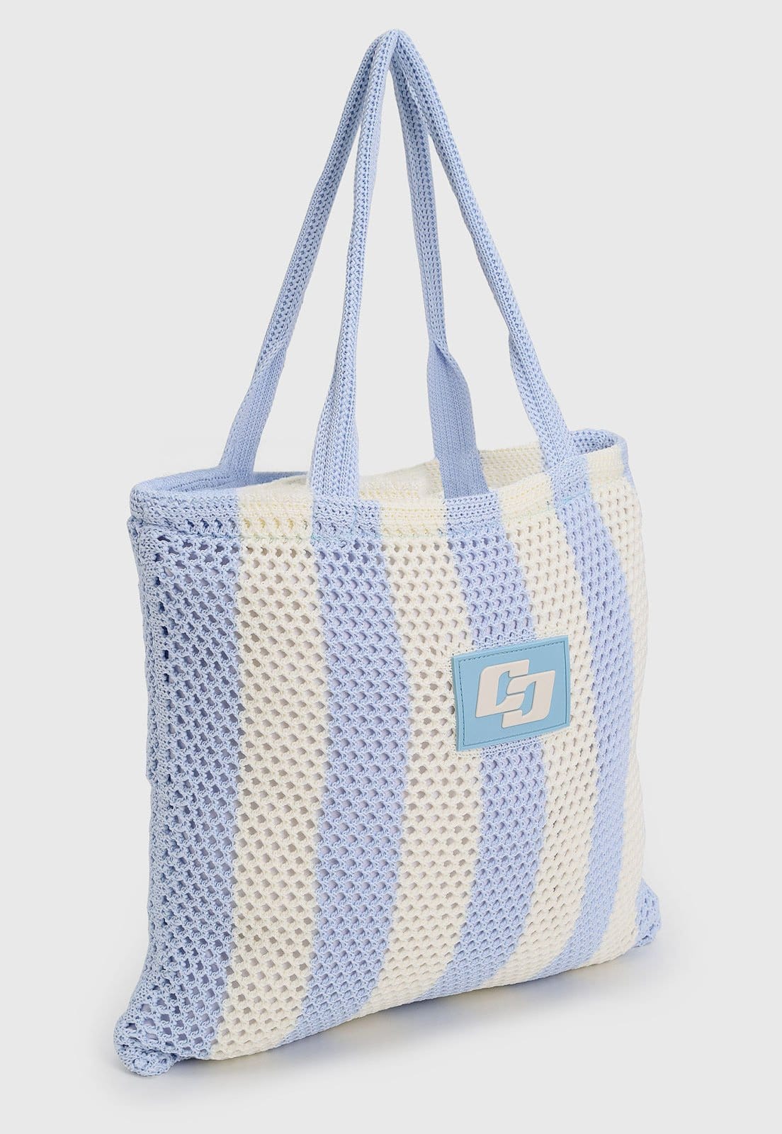 Vista 2 Bolsa Feminina Colcci Crochê Listrada Claro Colcci azul