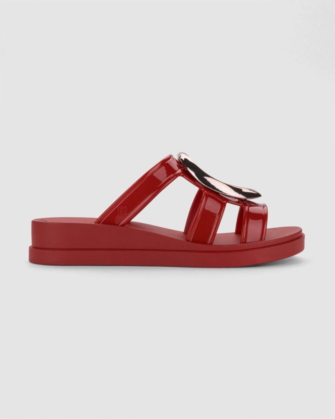 Vista 2 Chinelo Slide Feminino Zaxy Voice Zaxy vermelho
