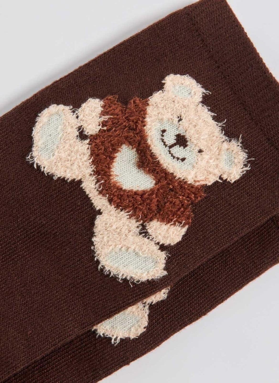 Vista 2 Meia Urso De Pelúcia Youcom marrom