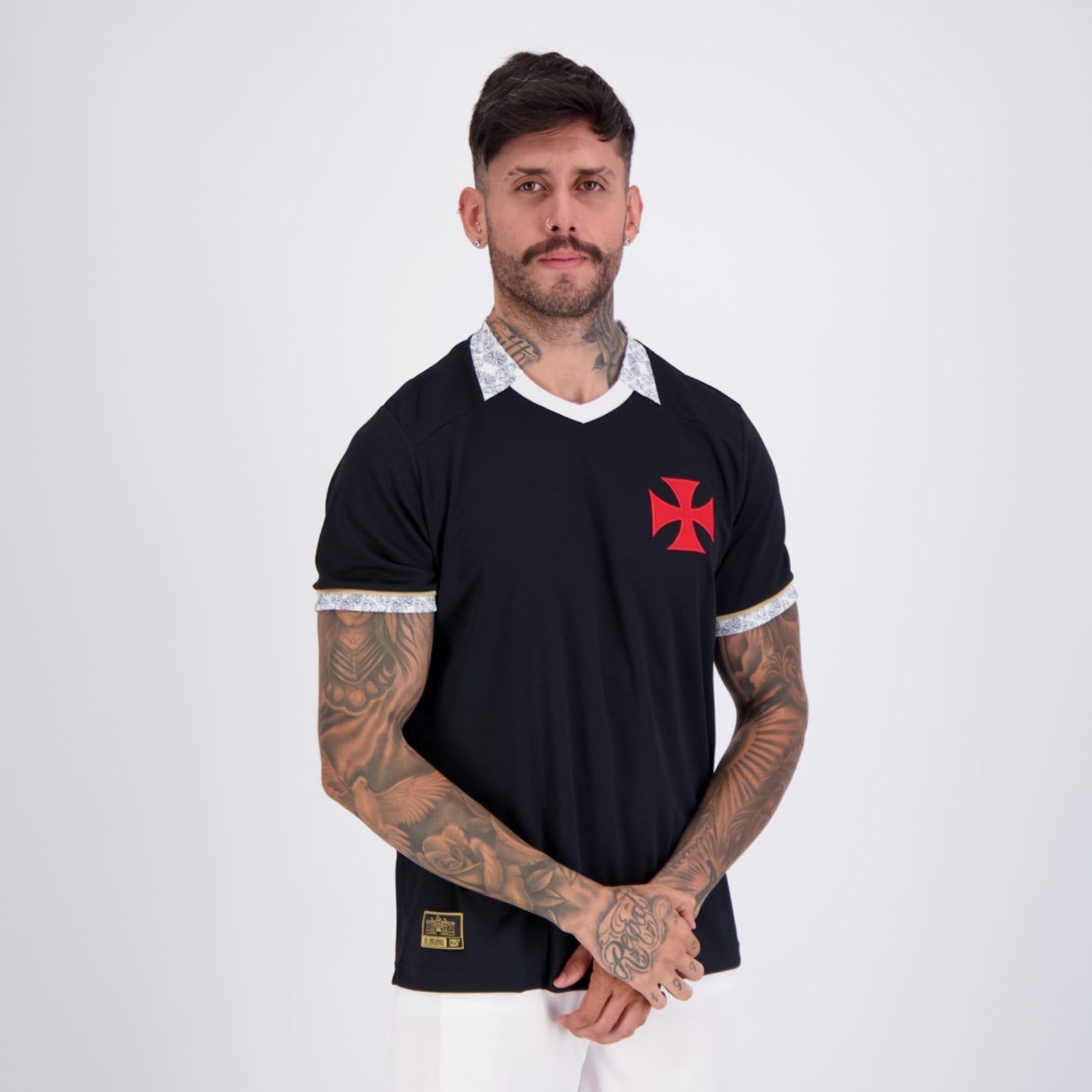 Vista 2 Camisa Vasco Eterno Preta braziline preto