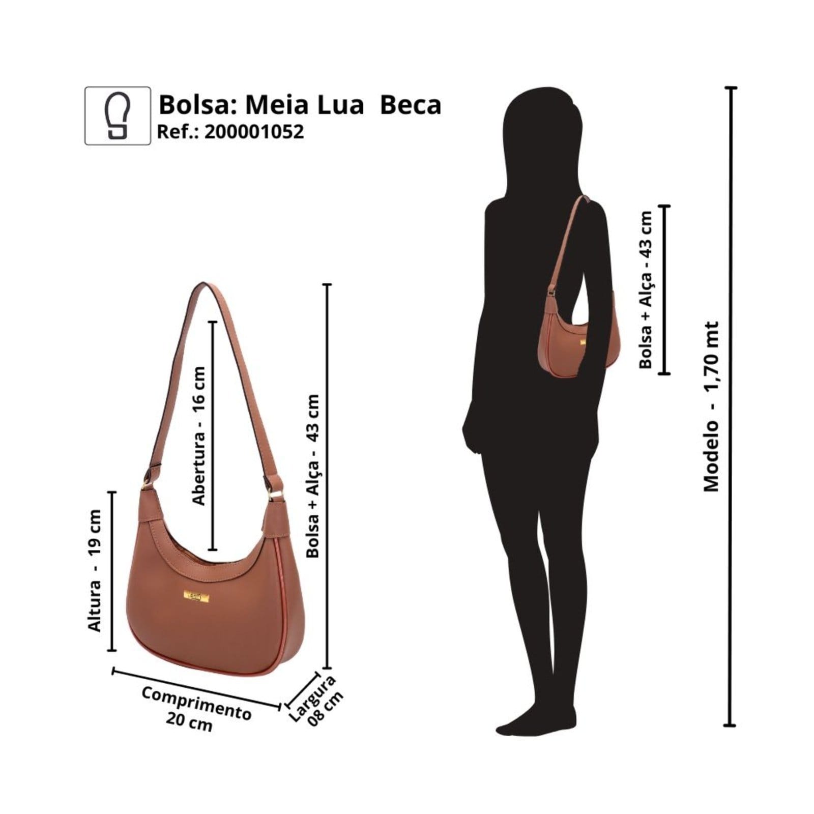 Bolsa Feminina Meia Lua Clutch Peccato Clube do Sapato de Franca DFT Beka - 2