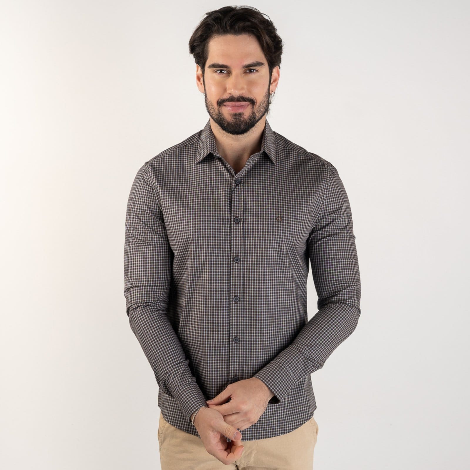 Camisa Calvin Klein Slim Xadrez