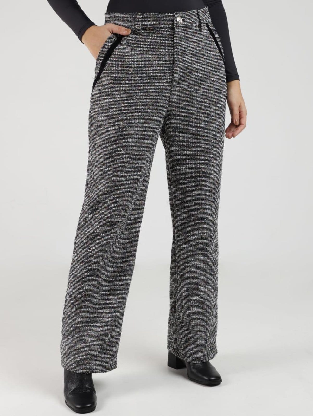 Calça Malha Tweed Alfaiataria Autentique Feminina