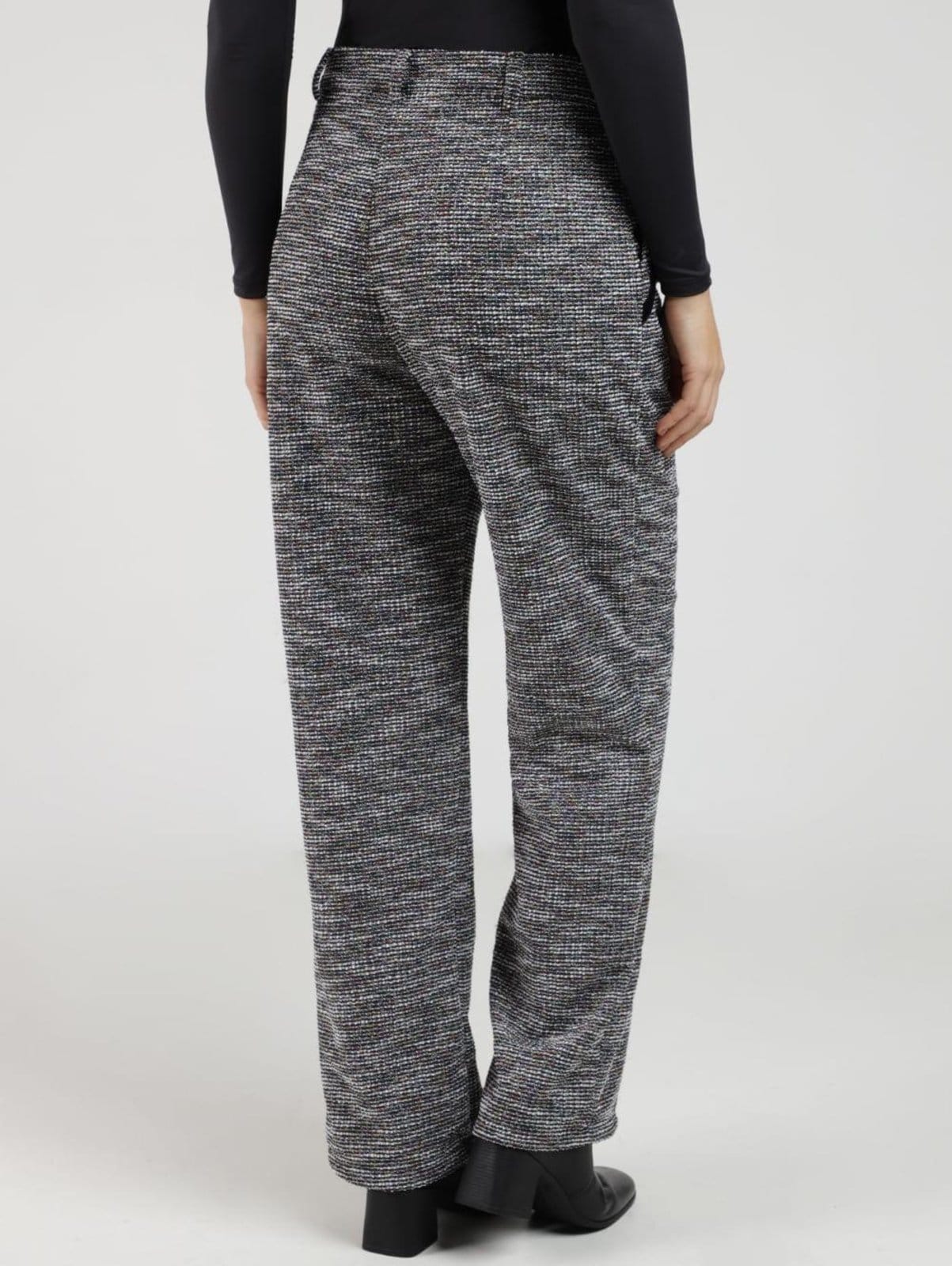 Vista 2 Calça Malha Tweed Alfaiataria Autentique Feminina Autentique preto