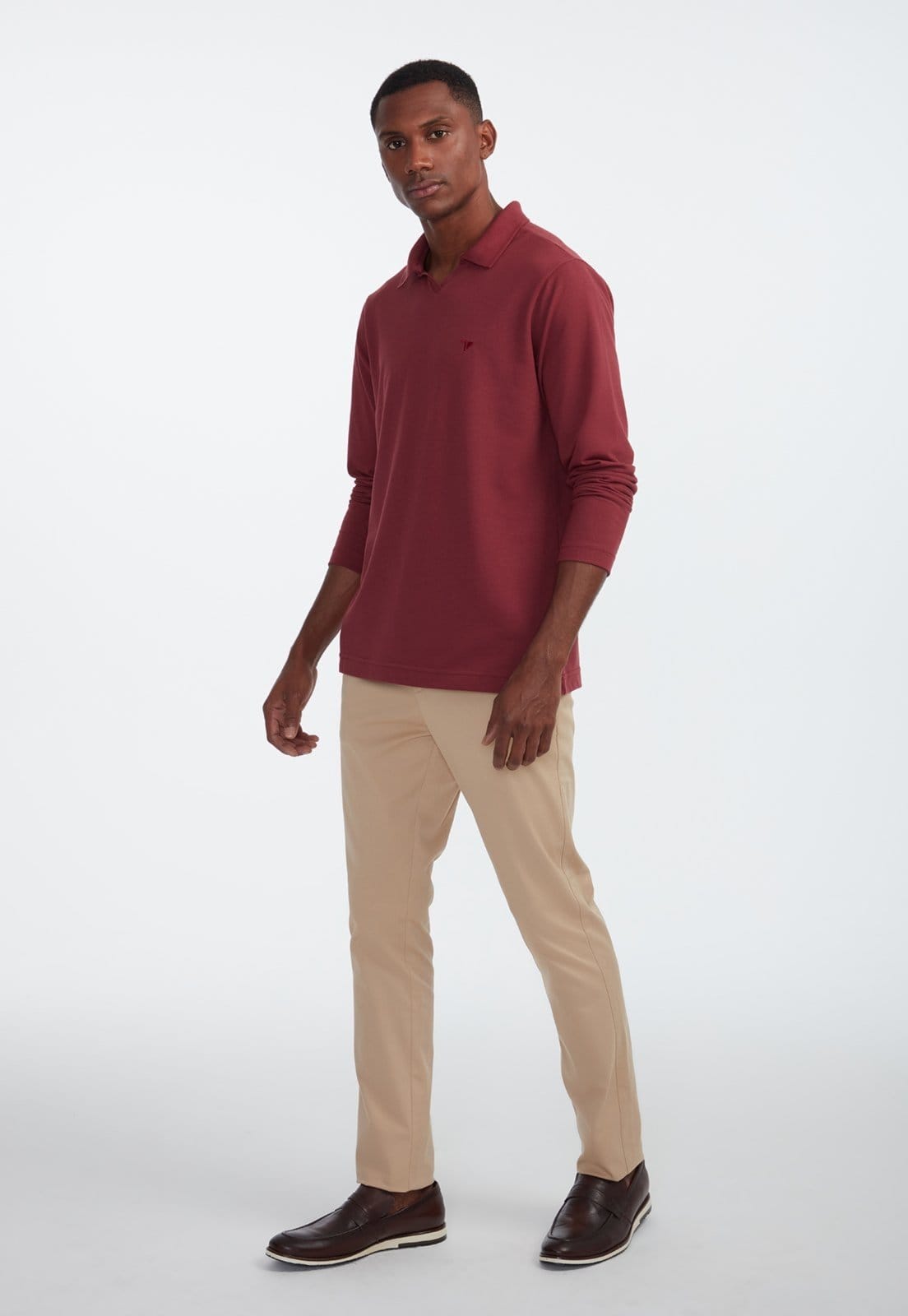 Calça Sarja Traymon Slim Algodão Egípcio Areia