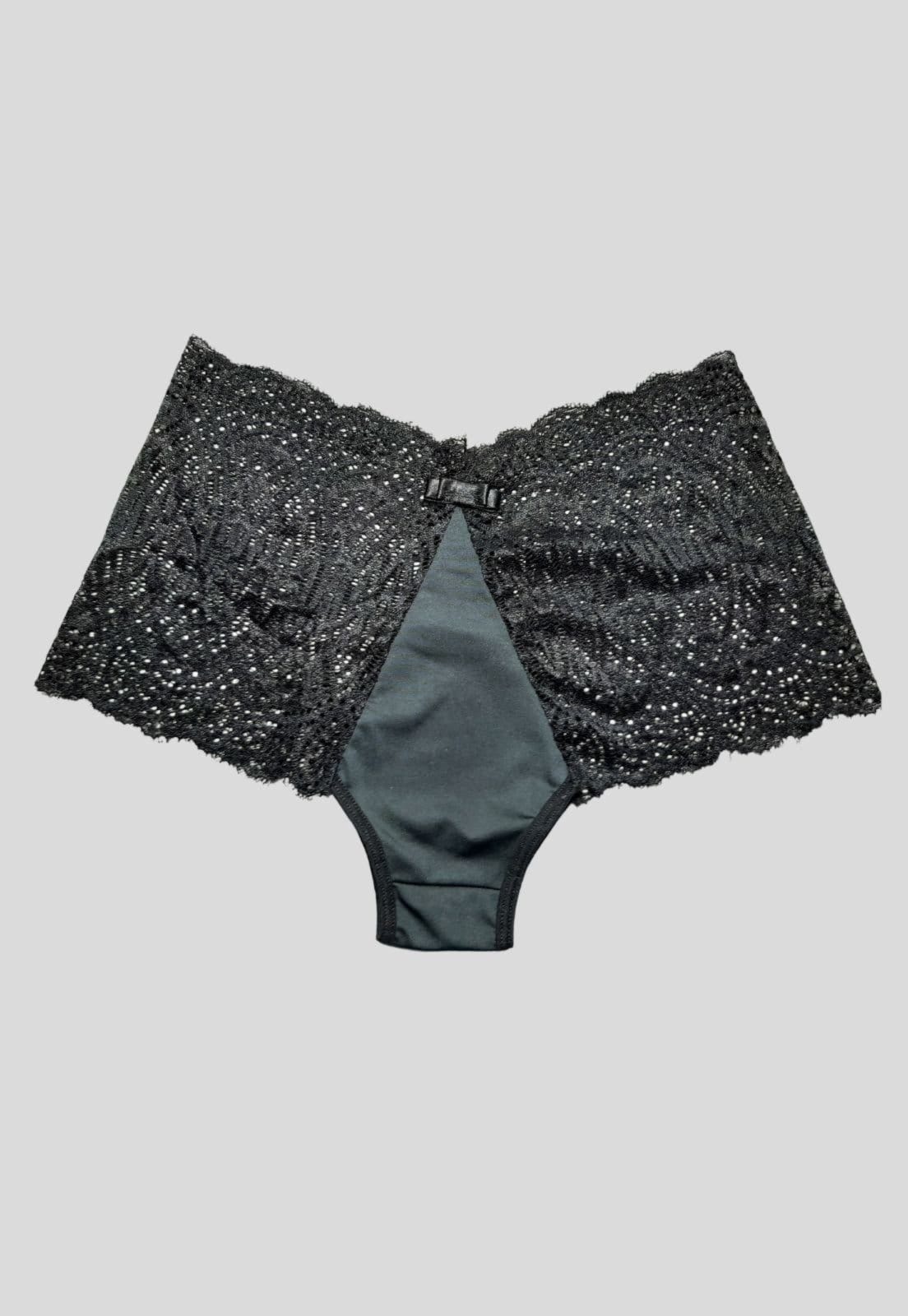 Vista 2 Calcinha Plus Size Com Renda Atraente Cintura Alta Vekyo Kit3 VEKYO multicolorido