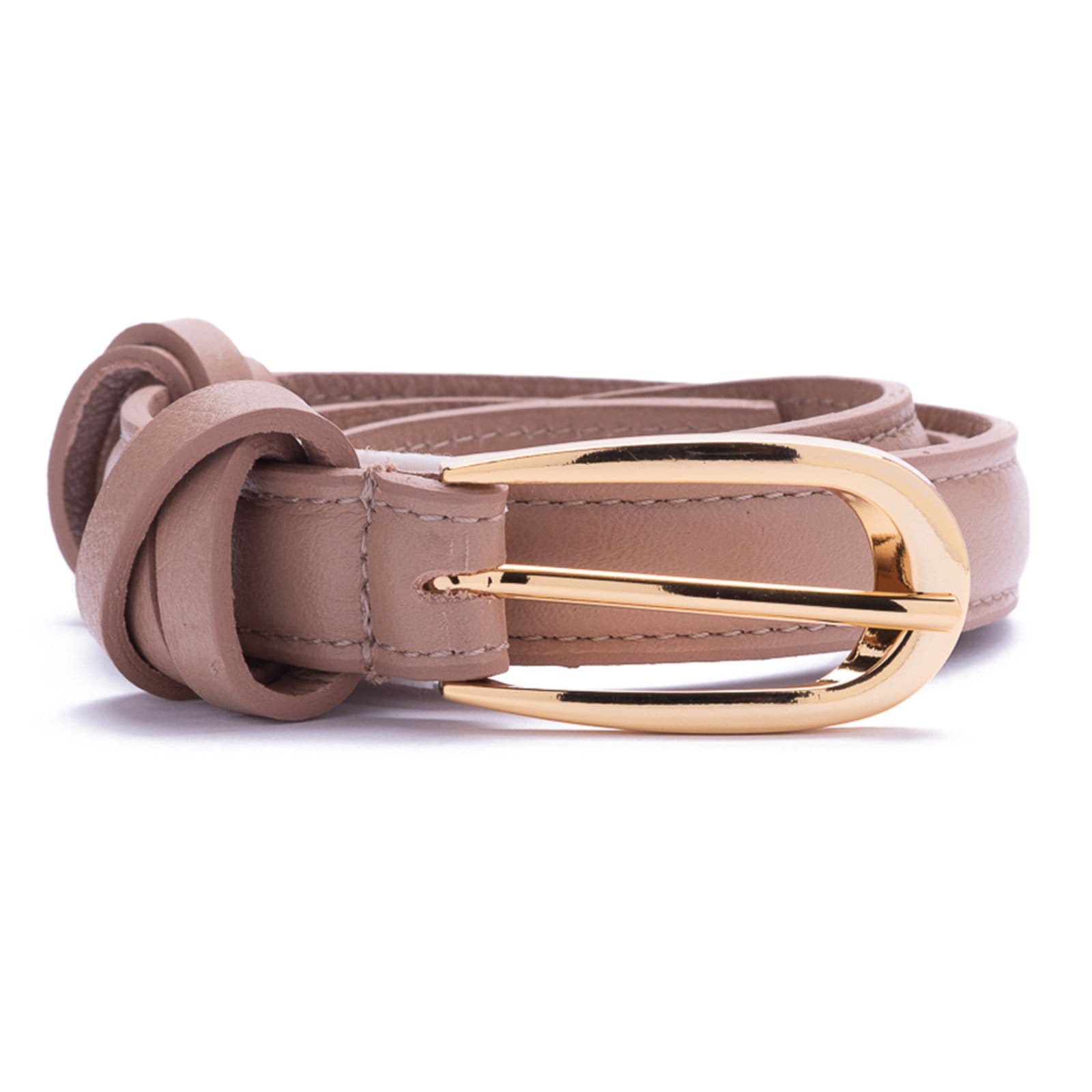 Vista principal Cinto MY.NA Fivela Passante Couro Camomila MY.NA bege