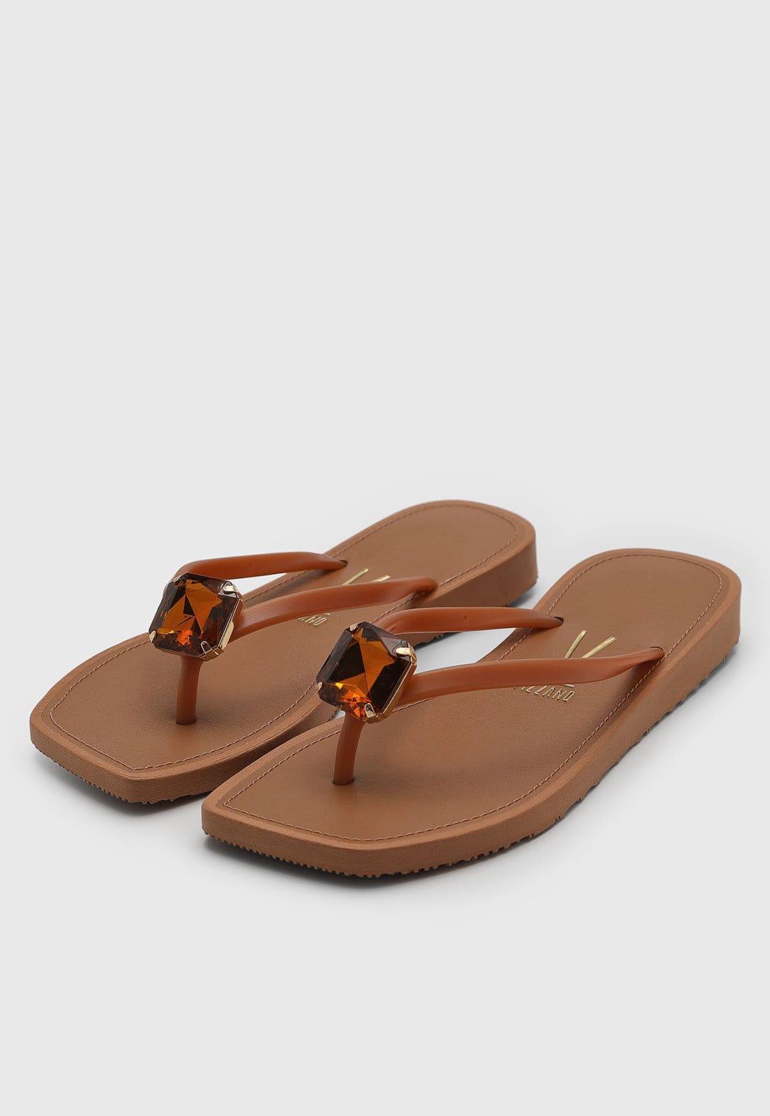 Vista 2 Chinelo Feminino Vizzano Detalhe Resina VIZZANO marrom