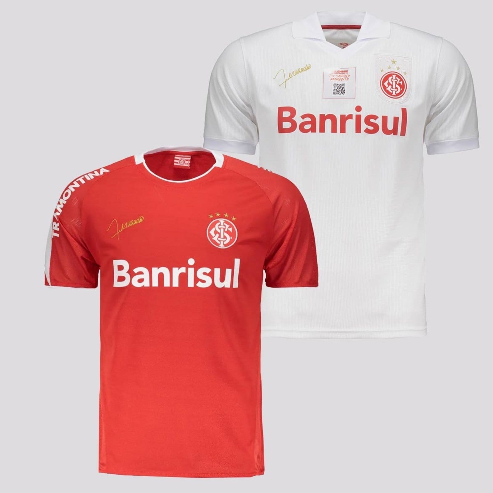 Kit 2 Camisas Internacional Retrô 2006 Fernandão Vermelha e Branca