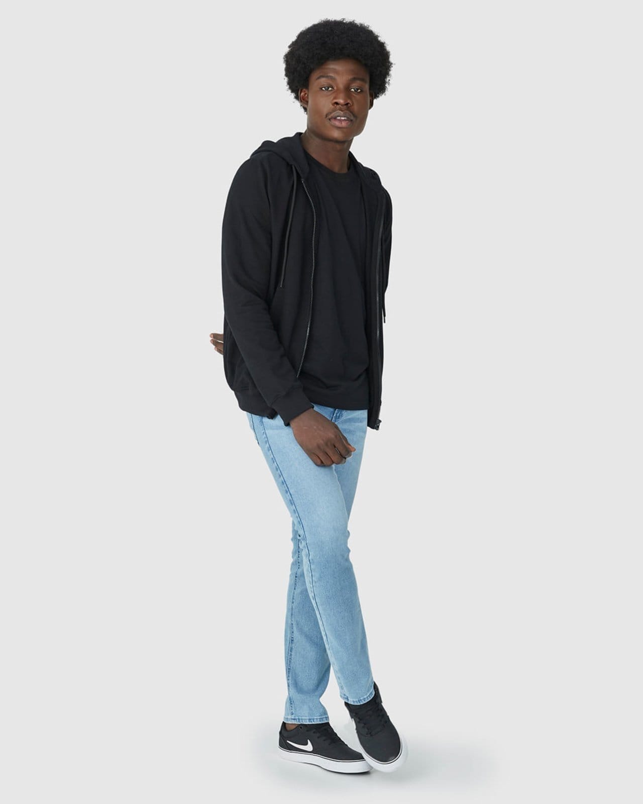 Vista 2 Calça Masculina Slim Cintura Média Em Jeans Com Elastano Malwee azul