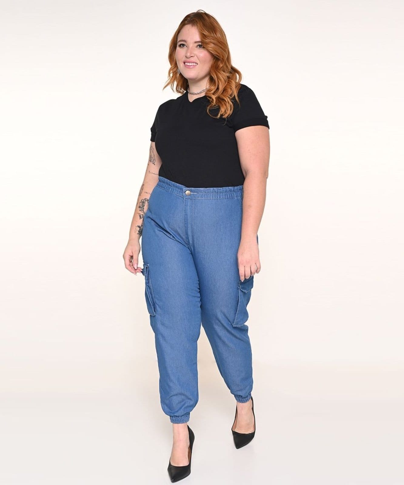 Calça Feminina Jogger Plus Cargo