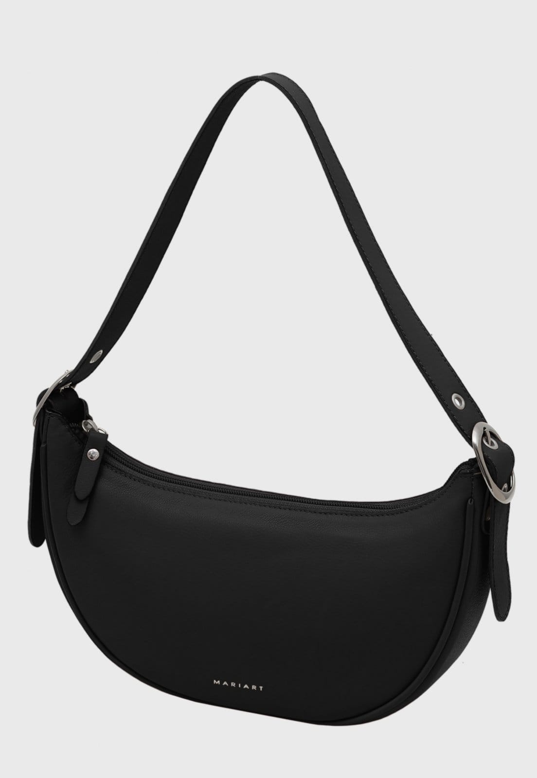 Bolsa Shoulder Couro Mariart Lima Preta