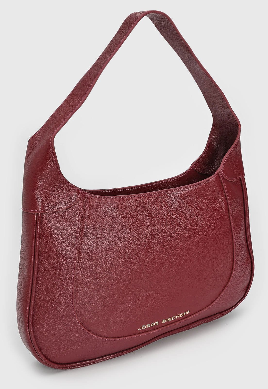Vista 2 Bolsa Tiracolo Feminina Jorge Bischoff Hobo Vermelha Jorge Bischoff vermelho