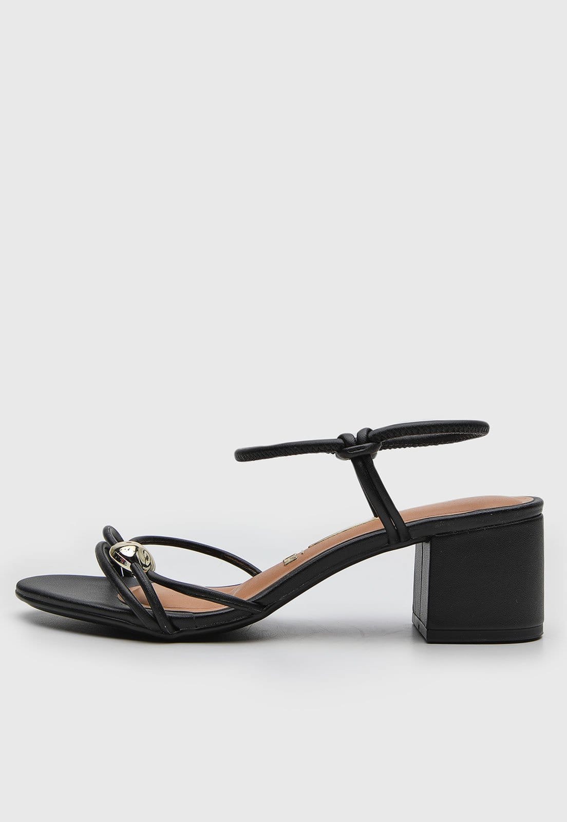 Sandália Feminina Vizzano Salto Grosso Baixo Preta