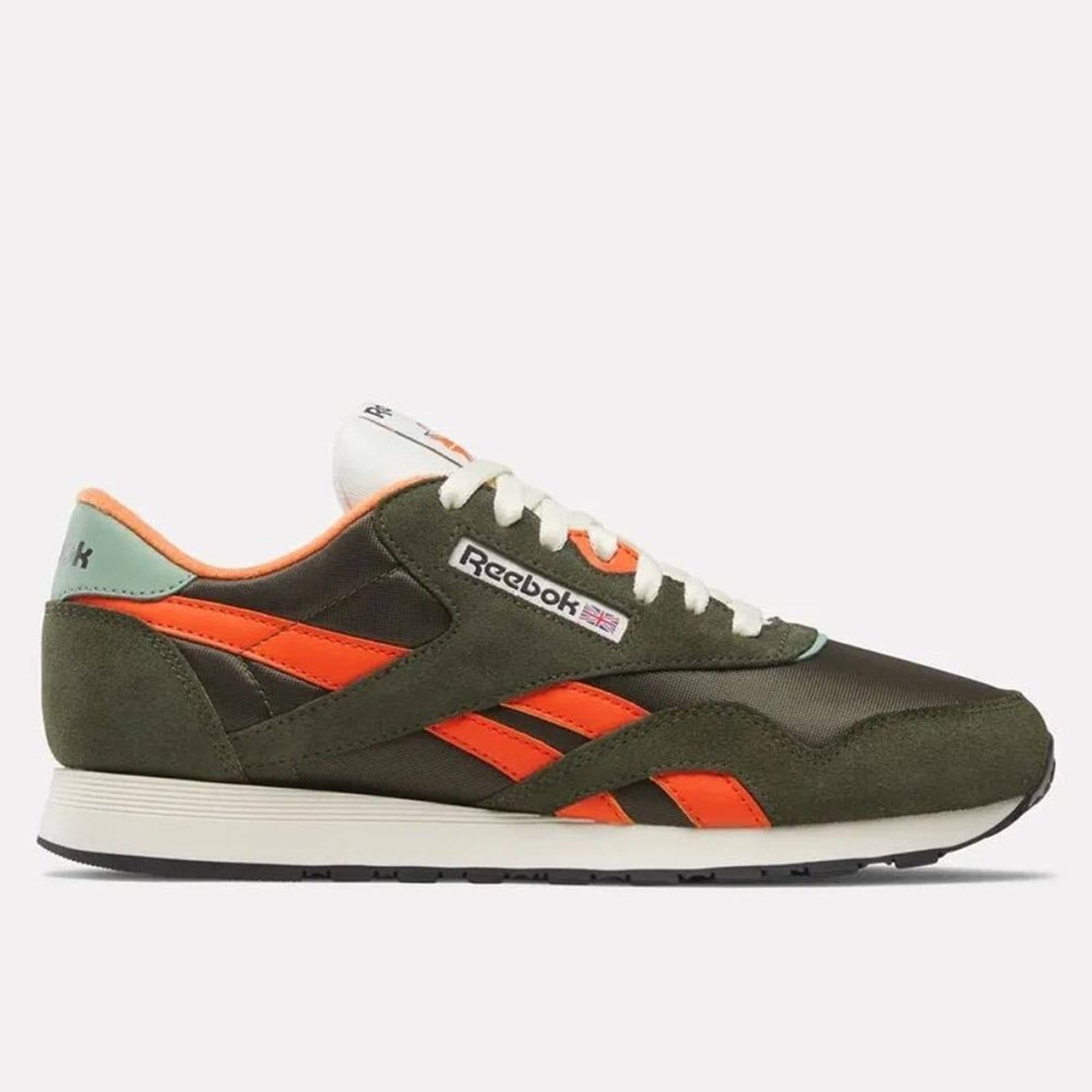 Tênis Reebok CL Nylon Masculino Green/Ornge/Beige