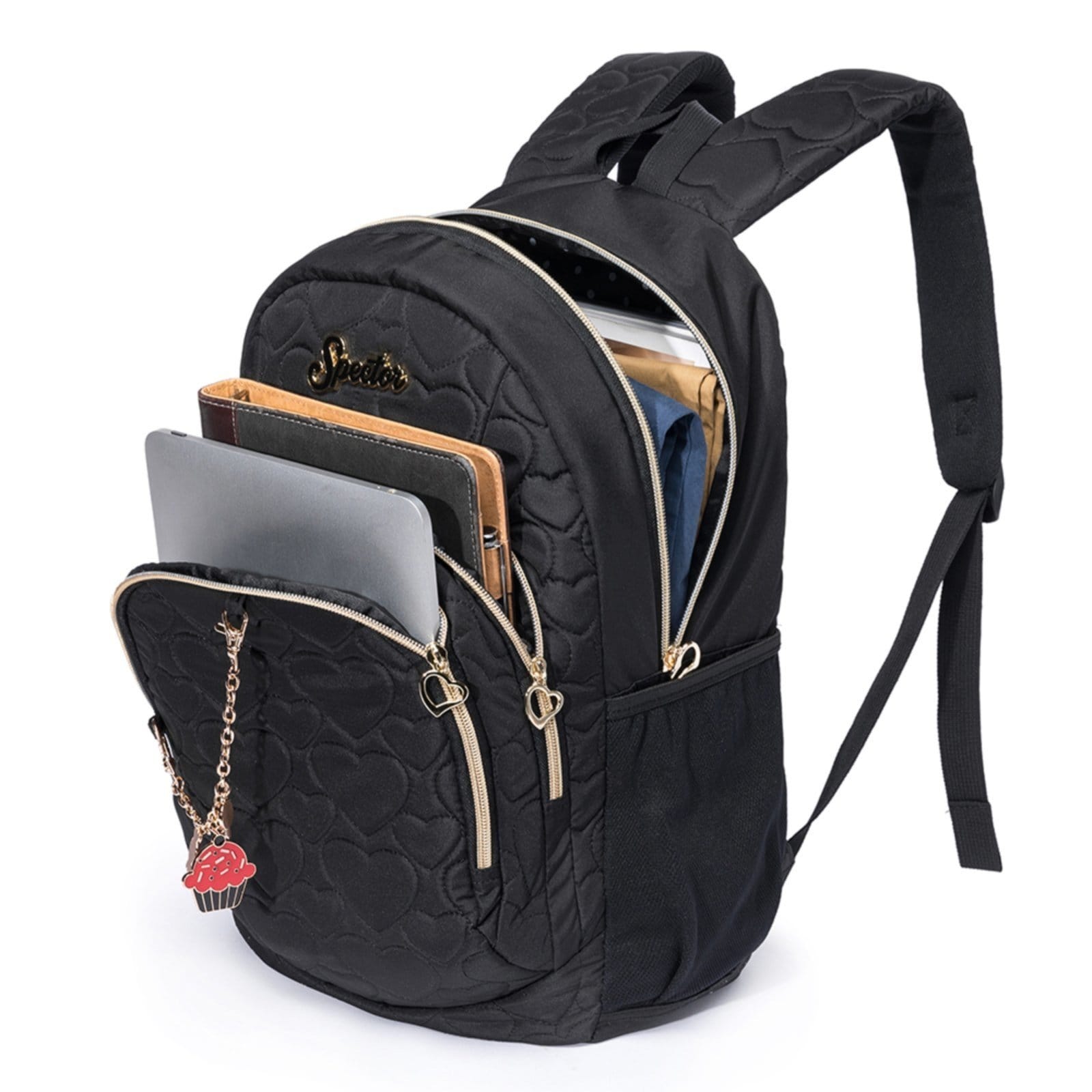 Vista 2 Infantil - Mochila Feminina Spector Casual Reforçada Espaçosa Escolar Spector preto