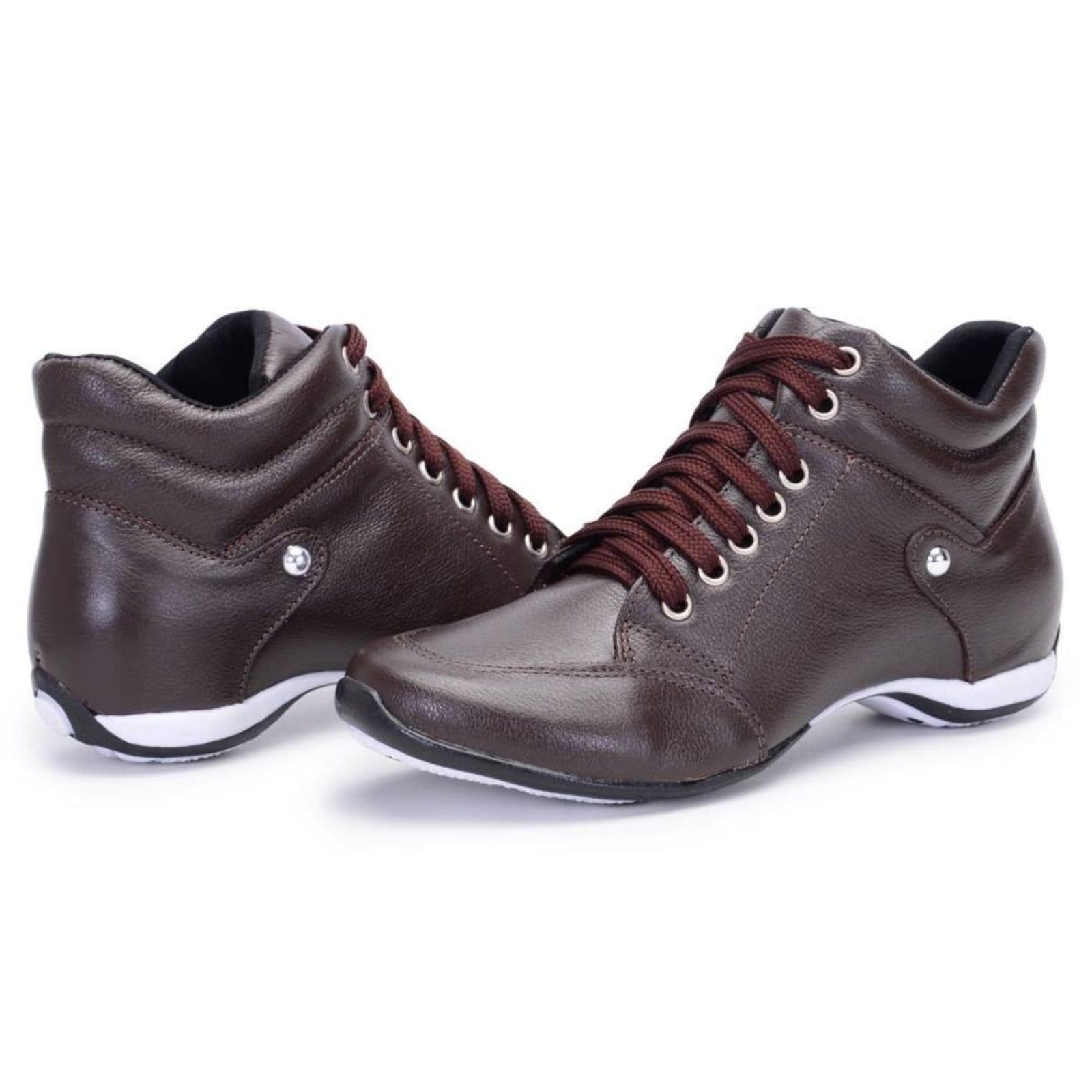 Vista 2 Bota Sport Clube do Sapato de Franca Top Confort Café Clube do Sapato de Franca marrom