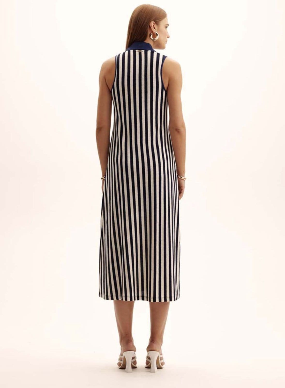 Vista 2 Vestido Comfort Midi Navy Gola Polo Triton Azul Triton azul navy