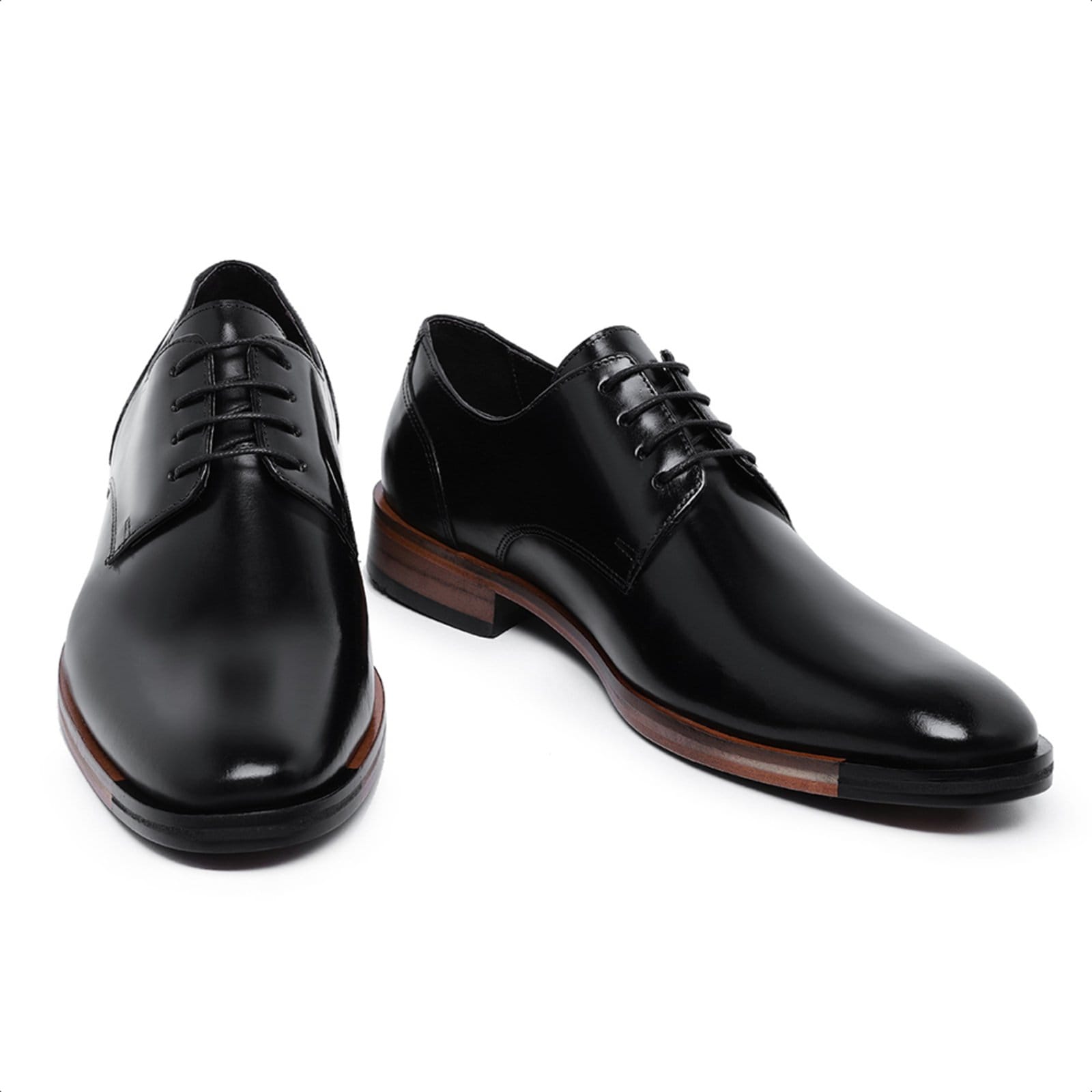 Vista 2 Sapato Derby Social Masculino Malbork em Couro Brilho 60612P Malbork preto