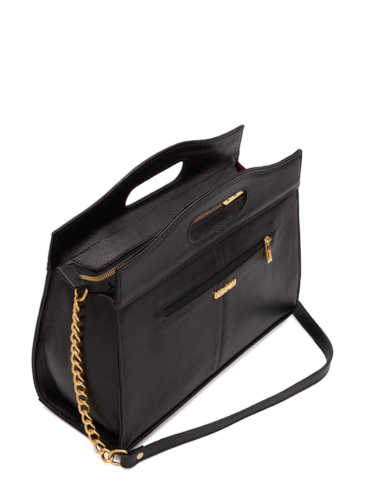 Vista 2 Bolsa de Couro Griffazzi Ombro Preta Griffazzi preto