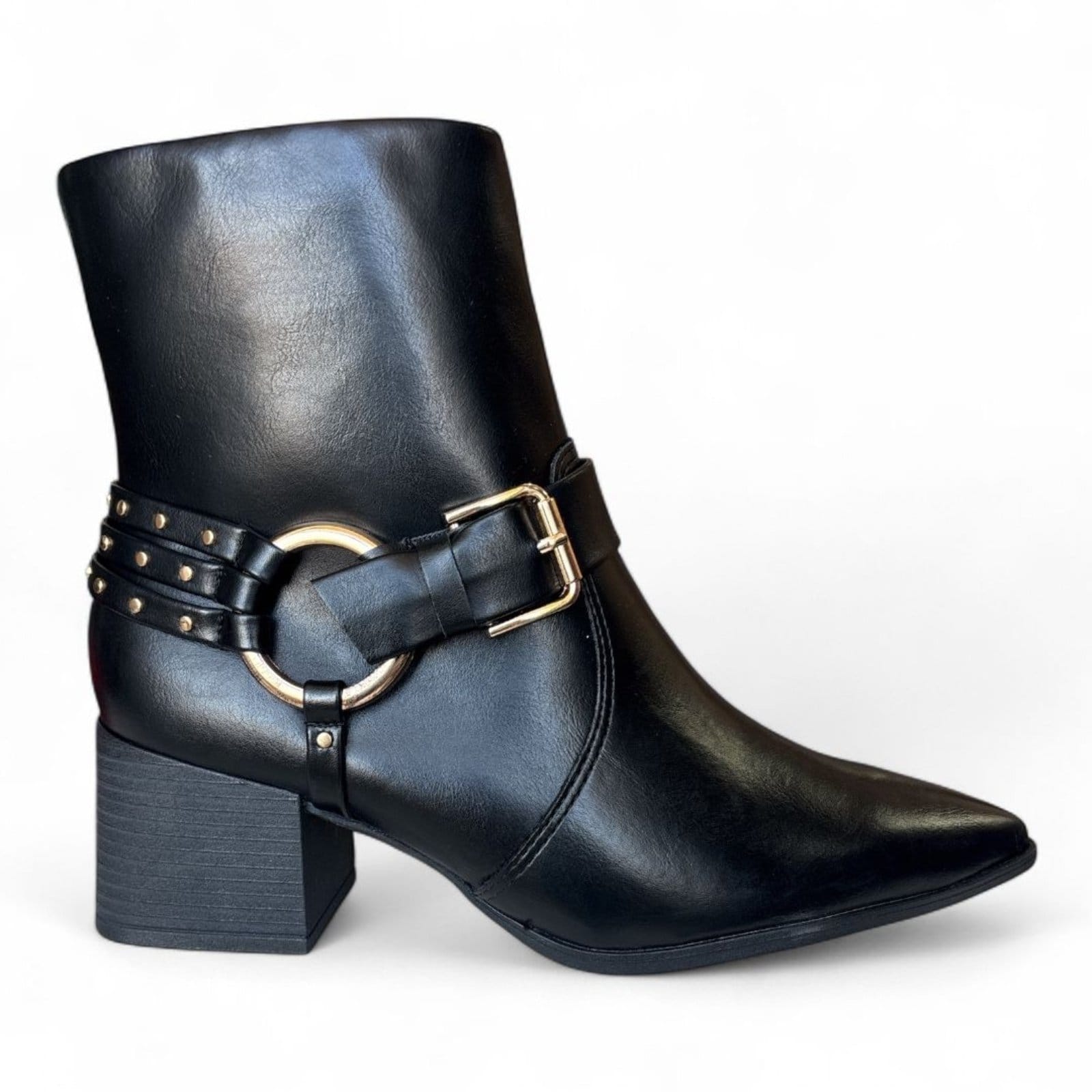 Vista 2 Bota Feminina Cano Curto Preta Ramarim 2559131-1 RAMARIM preto