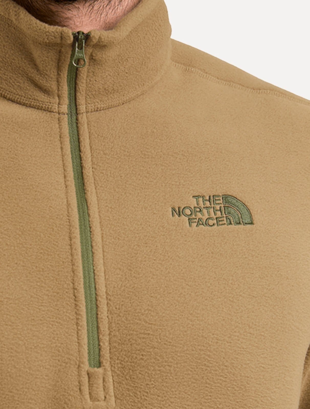 Vista 2 Blusa The North Face Fleece TKA 100 Glacier 1/4 Zip Dark Logo The North Face marrom