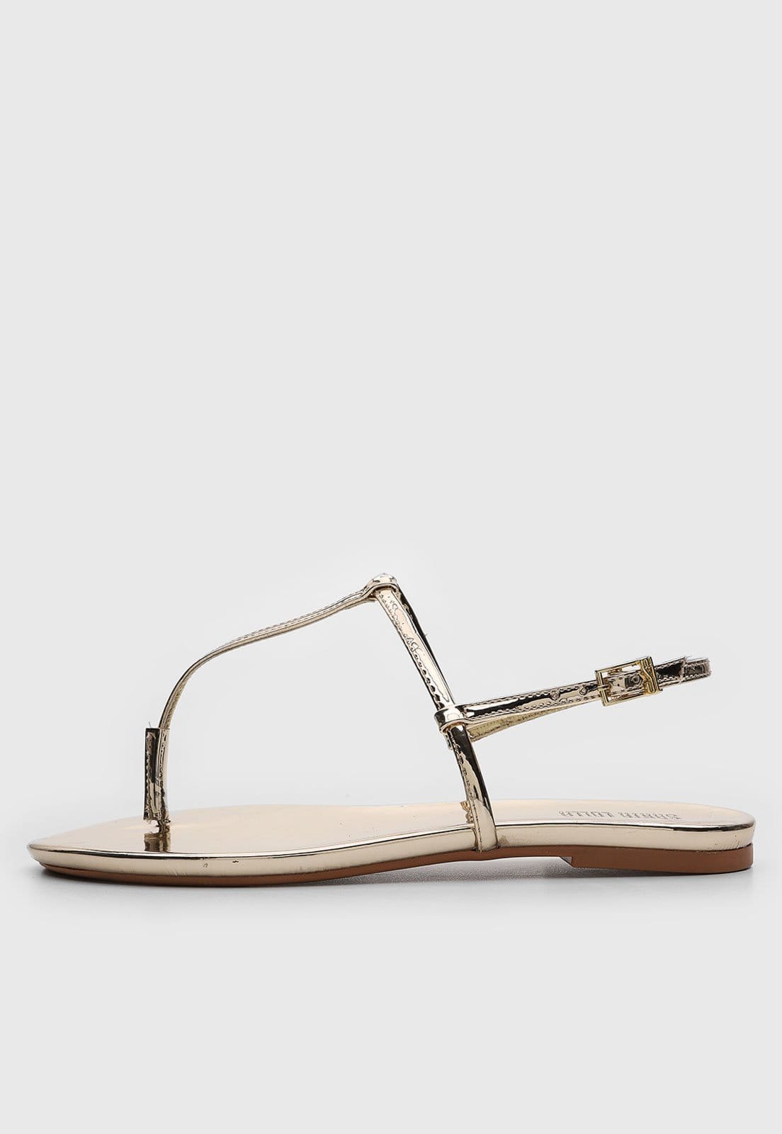 Vista principal Rasteira Santa Lolla Tira Fina Dourada Santa Lolla dourado