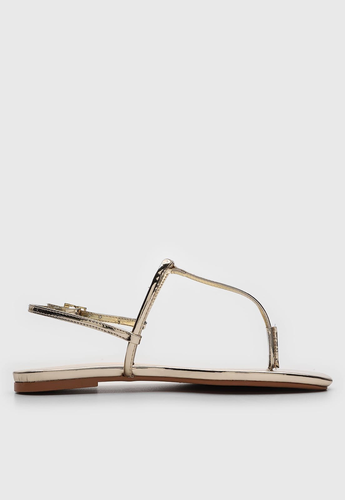 Vista 2 Rasteira Santa Lolla Tira Fina Dourada Santa Lolla dourado