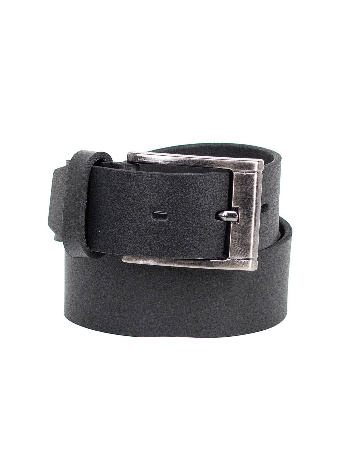 Vista 2 Cinto Masculino Fasolo Social Couro Liso Soleta Malboro Confortável Fivela Niquelada Fasolo preto