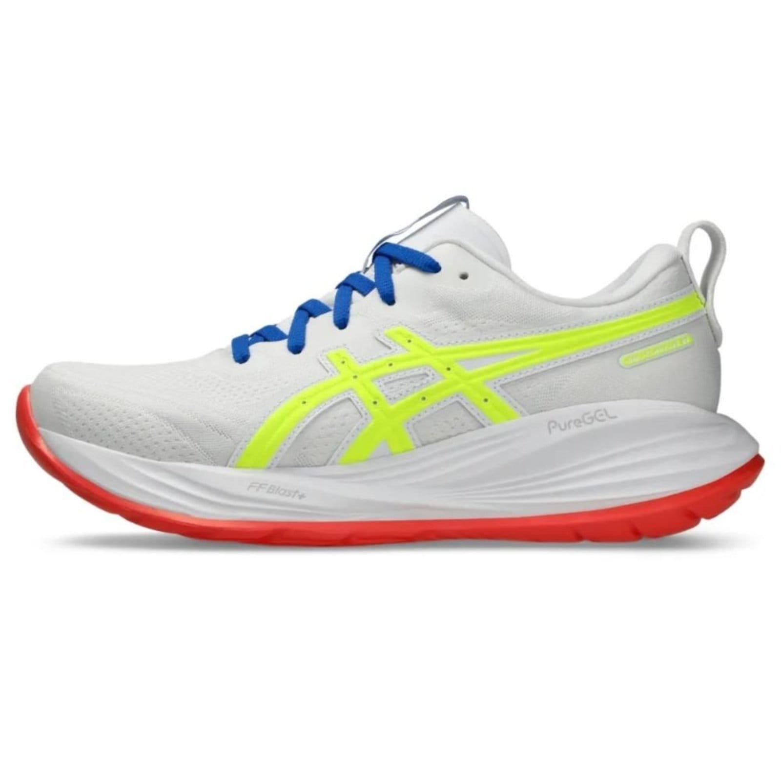 Vista 2 Tênis Feminino Asics GEL Cumulus 27 Running 1012B906-100 Amarelo ASICS branco