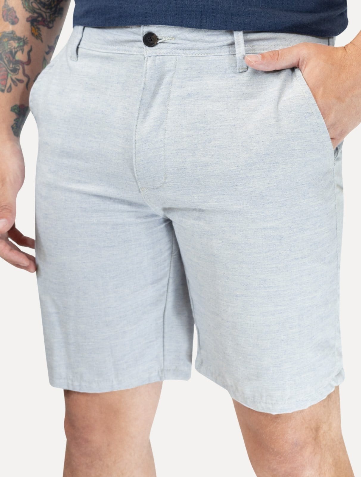 Bermuda King & Joe Masculina Slim Casual Soft Colors Claro