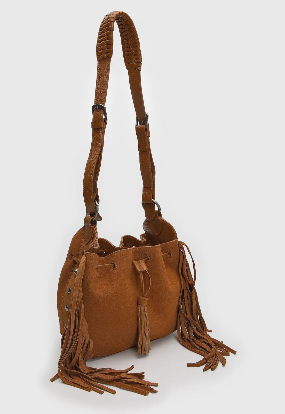 Vista 2 Bolsa Média Arezzo STRACC Caramelo Arezzo marrom