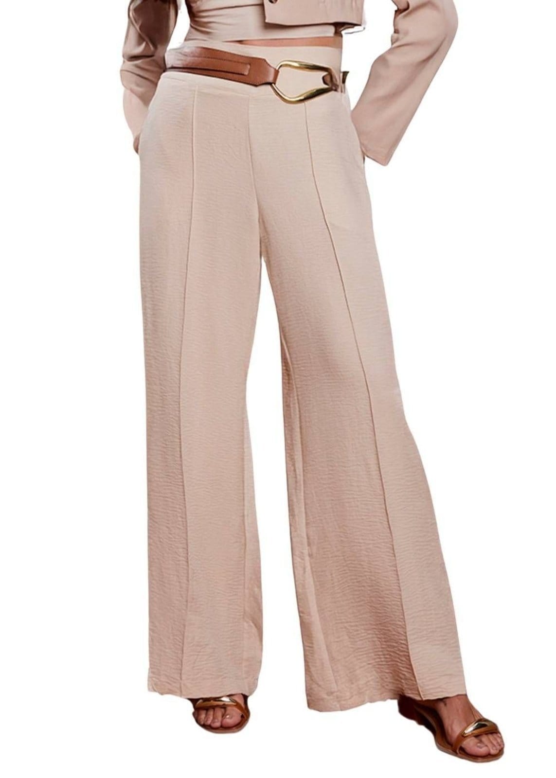 Vista principal Calça Sawary Infinito - 279985 Sawary bege