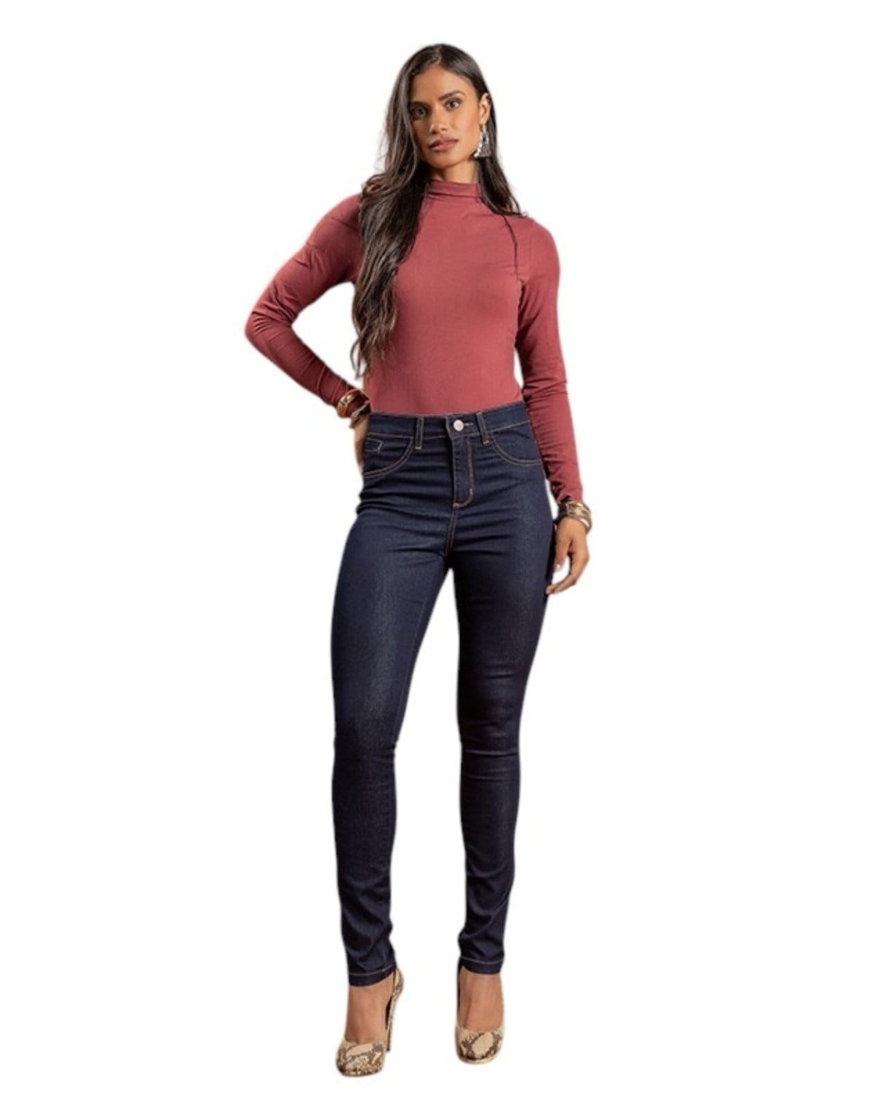 Calça Skinny Feminina - Black Jeans - Denin Escuro