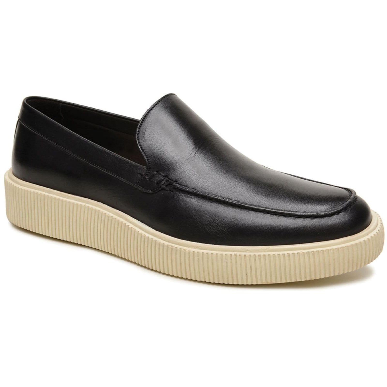 Sapato Masculino A. Andrade Casual Social Couro Slip On Derby Sola Alta Conforto