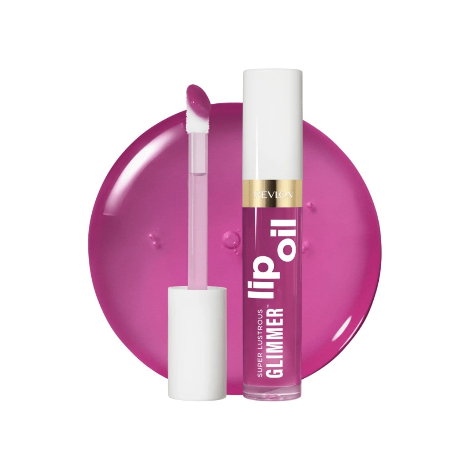 Vista 2 Revlon Super Lustrous Glimmer Lip Oil Gloss Plum Pop Revlon roxo plum