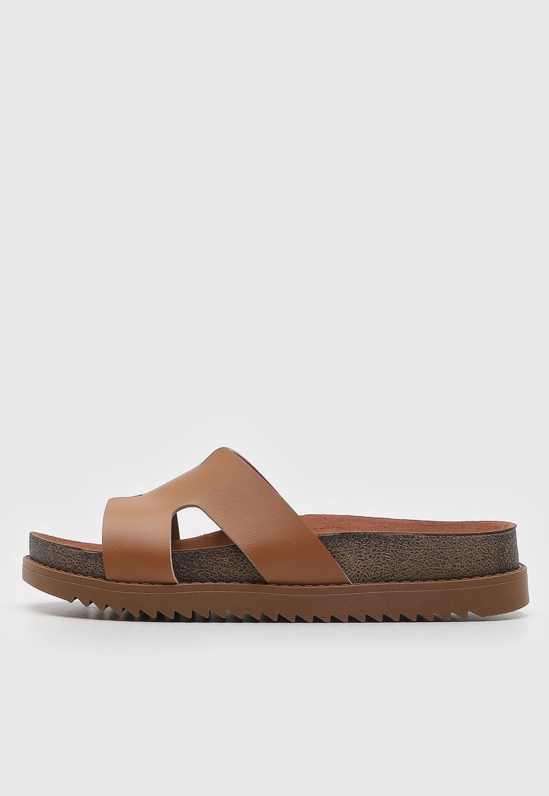 Vista principal Sandália Flat Moleca Lisa MOLECA caramelo