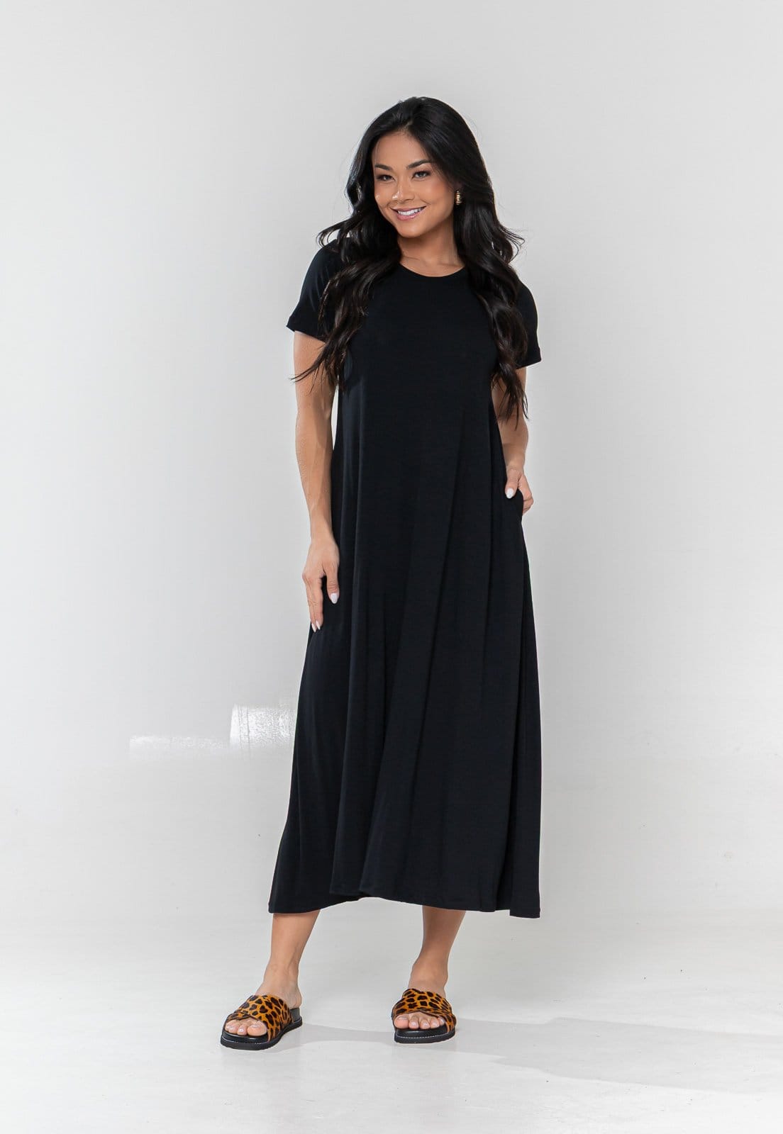 Vestido Aura Midi New Bolsos