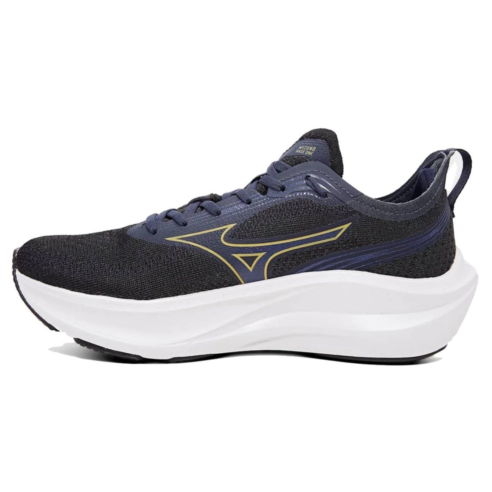 Vista 2 Tênis Mizuno Base One Masculino - Marinho-Laranja Mizuno azul marinho