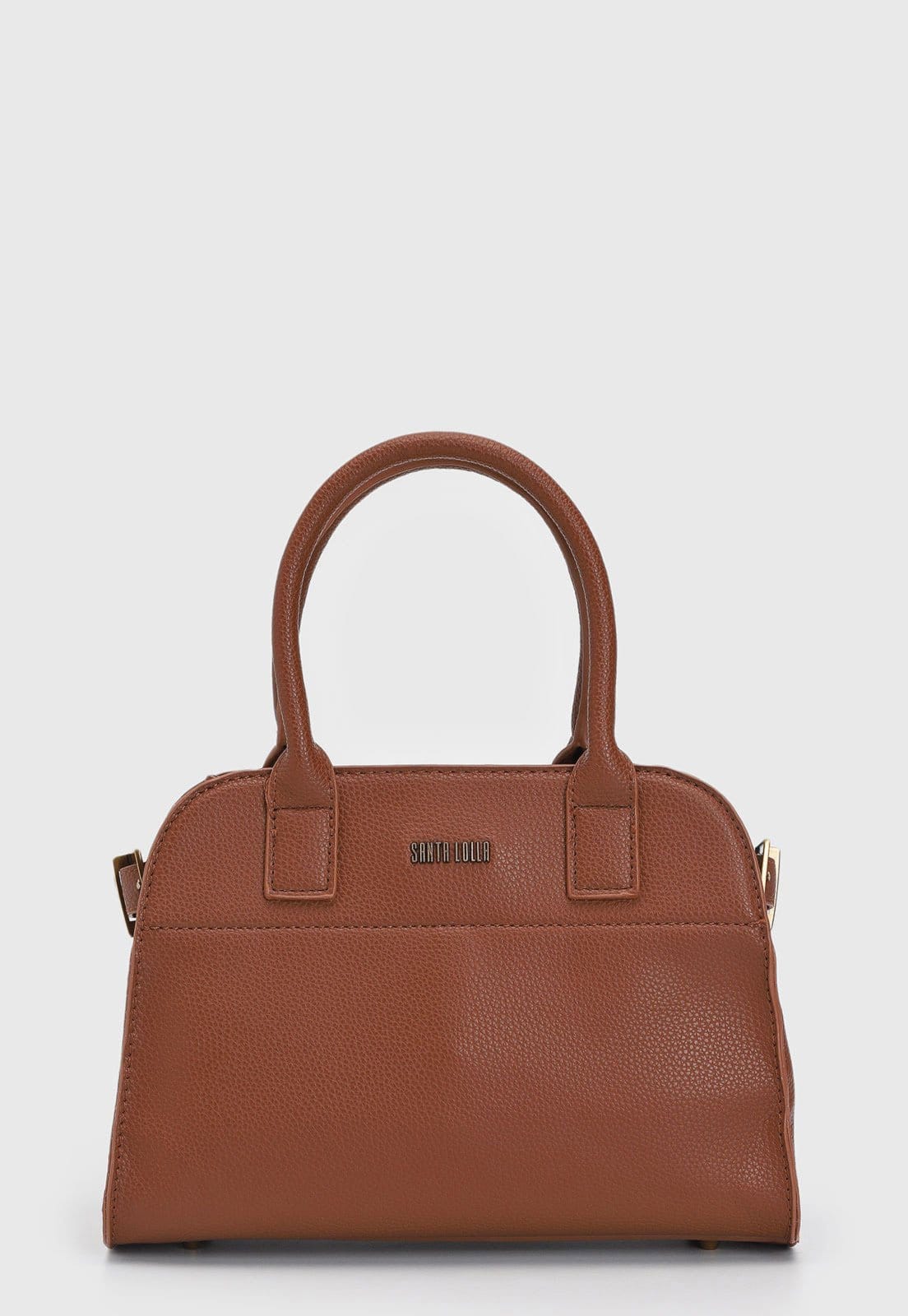 Vista 2 Bolsa Média Feminina Santa Lolla Alça Estruturada Santa Lolla caramelo