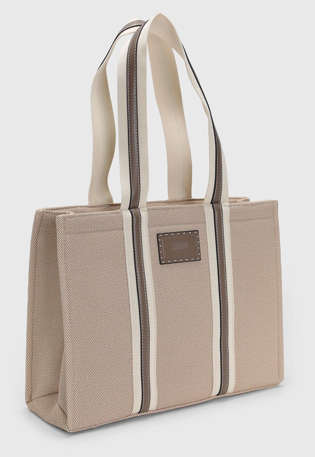 Vista 2 Bolsa Feminina Santa Lolla Estruturada Alça Larga Santa Lolla bege